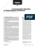 The State of Communication Education in Family Medicine Residencies