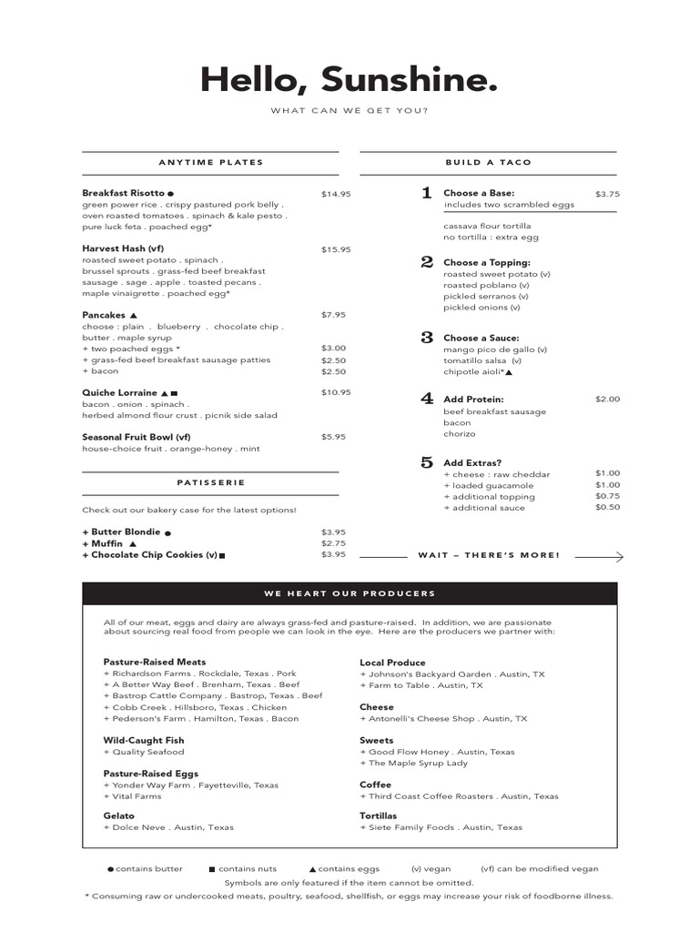 Picnik's Food Menu PDF Sausage Salad