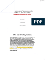 Selected Aspects of Macroeconomics: Module On Monetary Policy