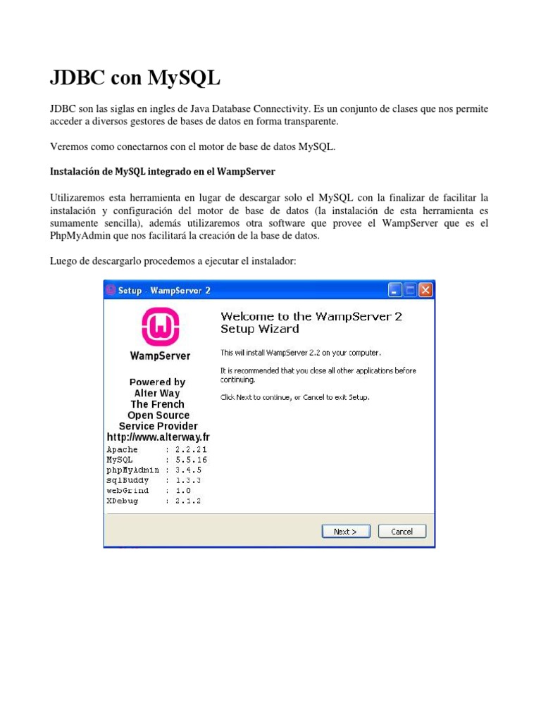 Conexión JDBC a MySQL en Java | PDF | Tabla (base de datos) | Java ...