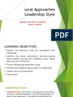 Behaviors of Leadership