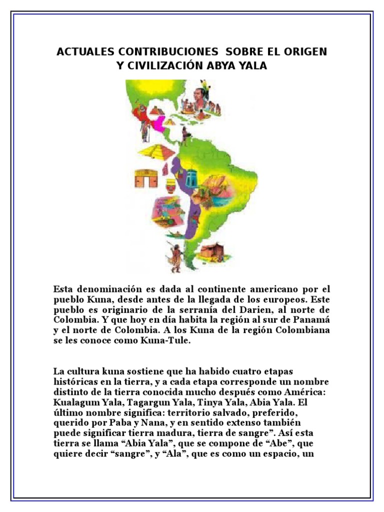 Aportes y Origen de Abya Yala | PDF | Gente indígena | Américas