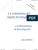 La autonomía del sujeto