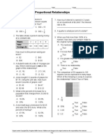 Ratios and Proportional Relationships: Unit Test: A