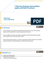 SAP APO SNP Planning Engines Demystified - Real-World Insights and Best Practices
