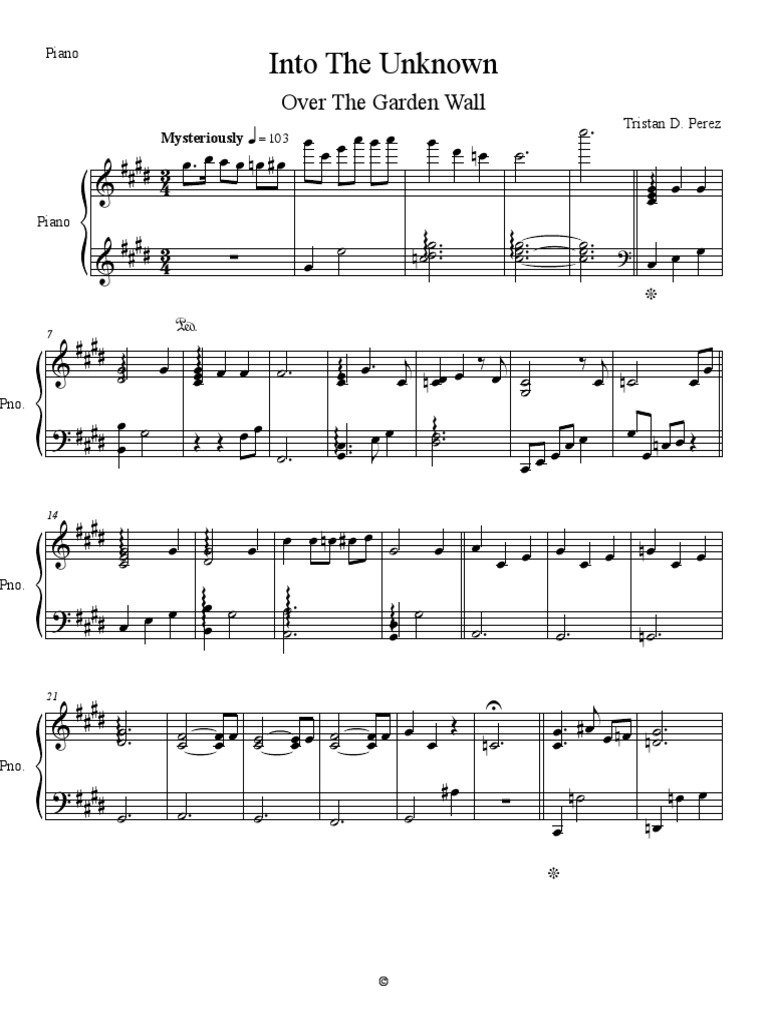 Into The Unknown Piano PDF