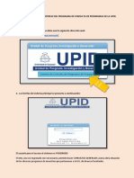 Manejo Básico de La Interfaz Del Programa de Consulta de Programas de La UPID