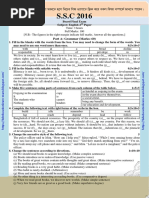 SSC 2016 Board Question (English 2nd Paper)