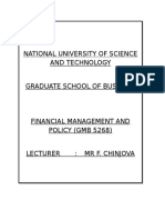 Financial MGT Course Outline