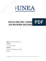 Facultad Del Congreso en Materia Hacendaria