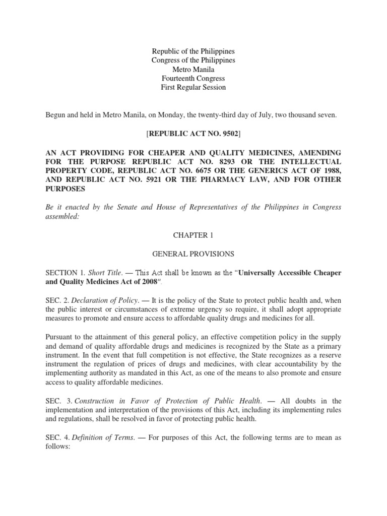 Ra 9502 | PDF | Patent | Glossary Of Patent Law Terms