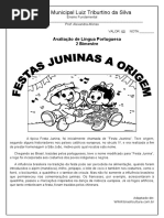 Avaliação de Portugues