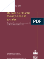 Manual de Filosofía Social y Ciencias Sociales González Uribe, Héctor 2001