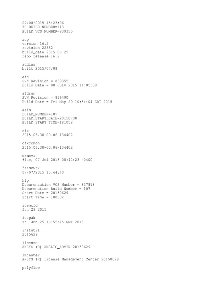 Software Build and Version Log | PDF | Technology & Engineering