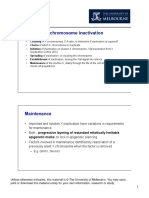 Stages of X Chromosome Inactivation: - Inactivation Centre (XIC) - Clonal Cell Populations