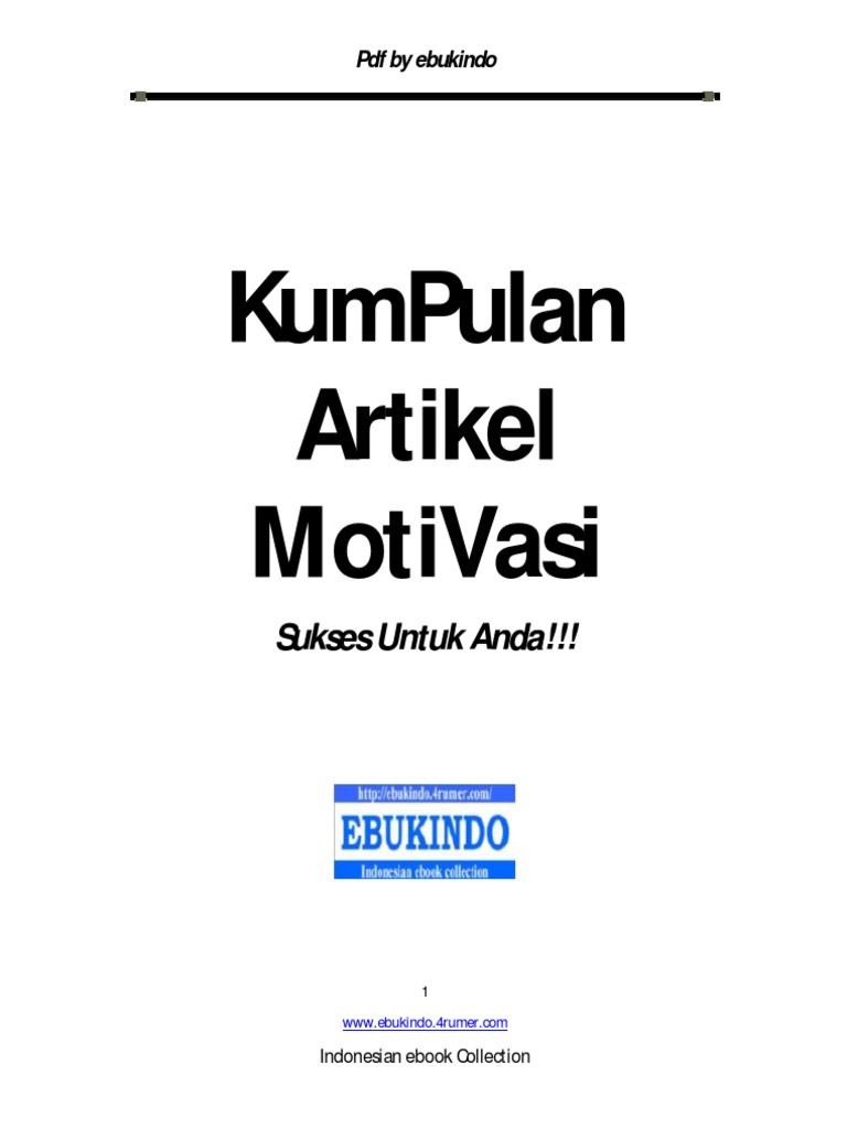 Kumpulan Artikel Motivasi