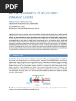 Recent Advances in Solid-State Organic Lasers: Sébastien Chénais and Sébastien Forget