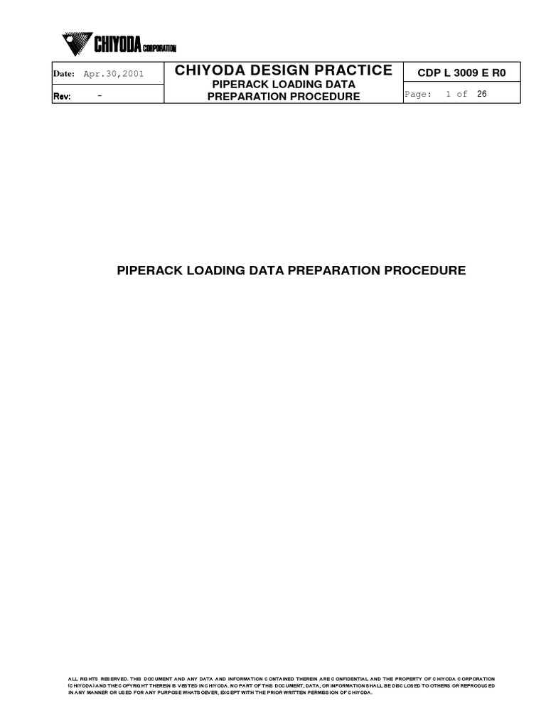 Pipe Rack Loading Data - 2 PDF | PDF