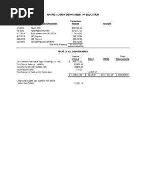 April disbursement-reports-hcad