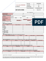 Applicantda Data Form