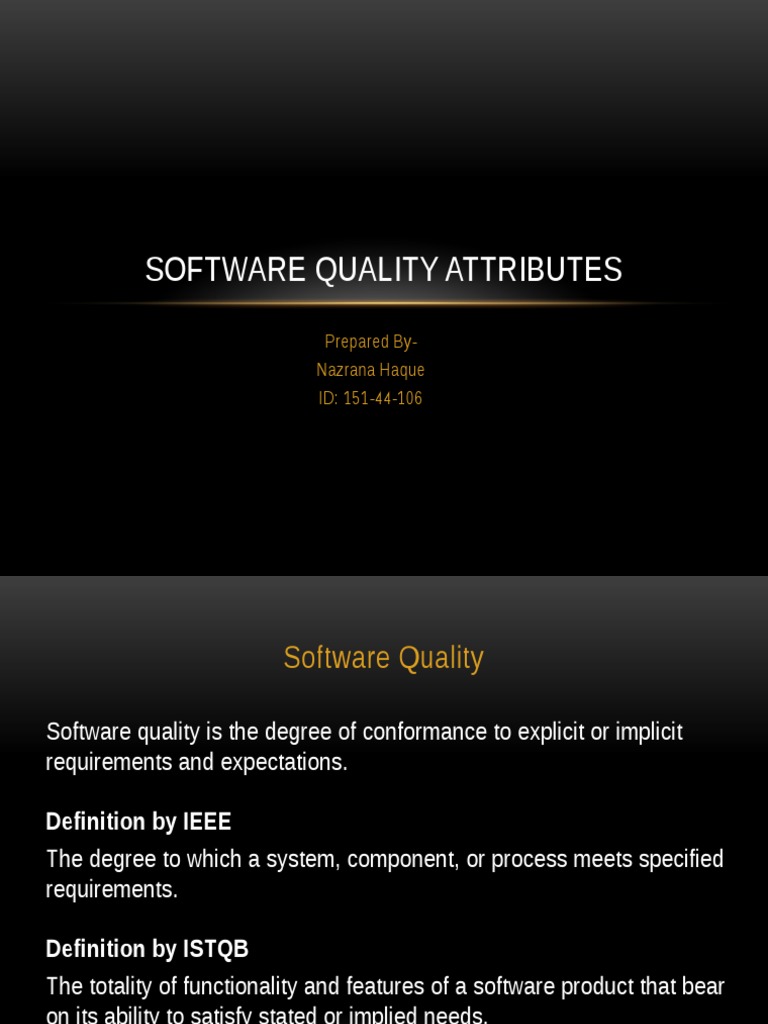 Key Software Quality Attributes Explained | PDF | Agile Software ...
