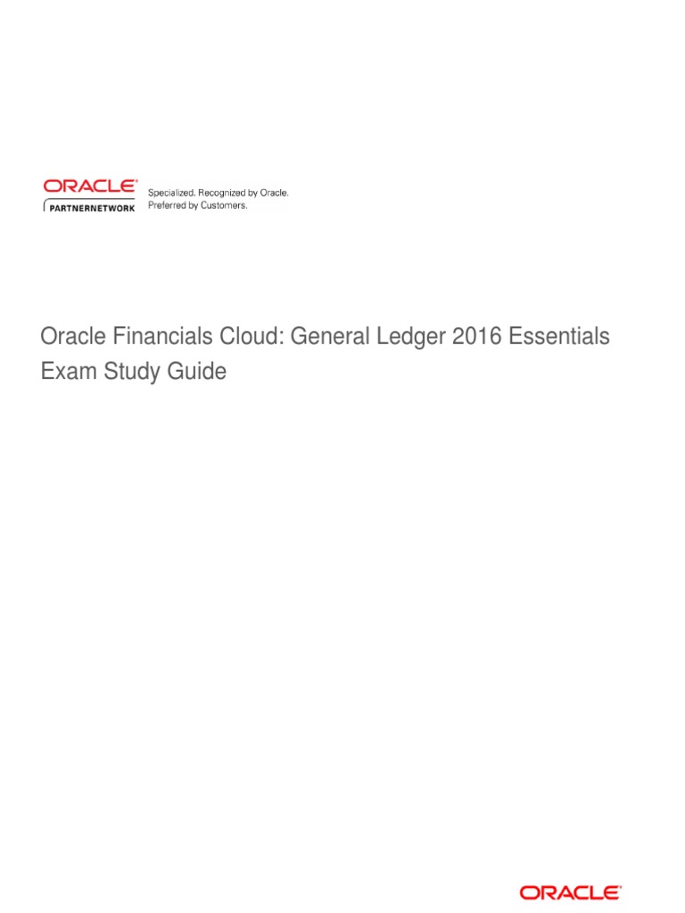 Fusion General Ledger Cloud Study Guide | PDF | Cloud Computing | Test ...