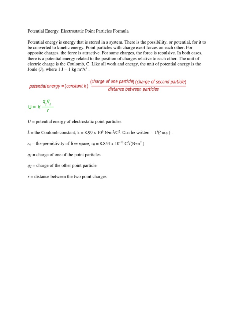 Potential Energy | PDF