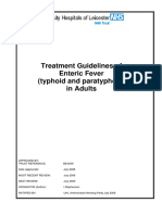 Enteric Fever (Typhoid and Paratyphoid) in Adult Treatment Guidelines (UHL)