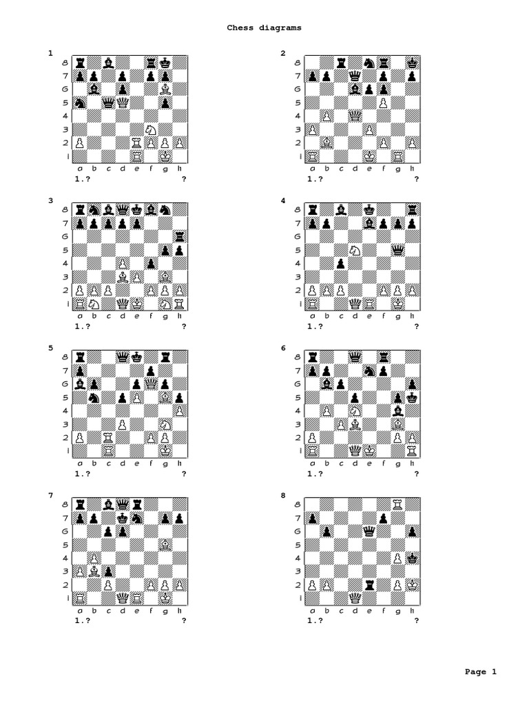 Chess Diagram Analysis and Strategies | PDF