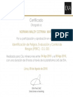 Certificado - Identificación de Peligros, Evaluación y Control de Riesgos (IPERC) - D.S. 055.pdf