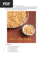 Arisi Vella Puttu/Navarathri (Friday) Recipes: You Will Need