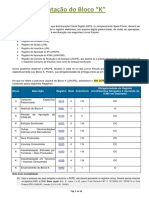 Implantação do Bloco K do Sped Fiscal