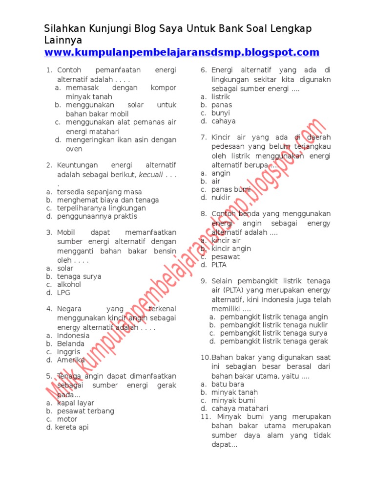 Contoh Energi Alternatif Matahari - Simak Gambar Berikut