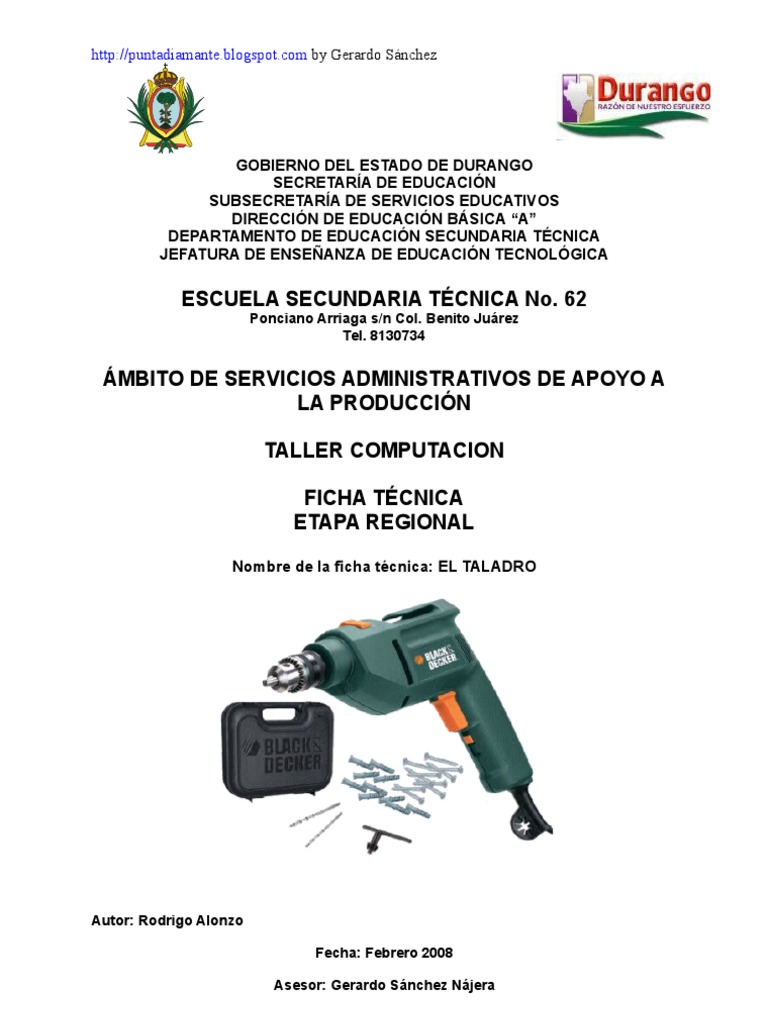 Análisis Objeto Técnico El Taladro, PDF, Perforar