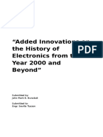 Added Innovations On The History of Electronics From The Year 2000 and Beyond