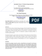 O Trinómio do Empreendedorismo: Empreendedor, Oportunidade e Projeto