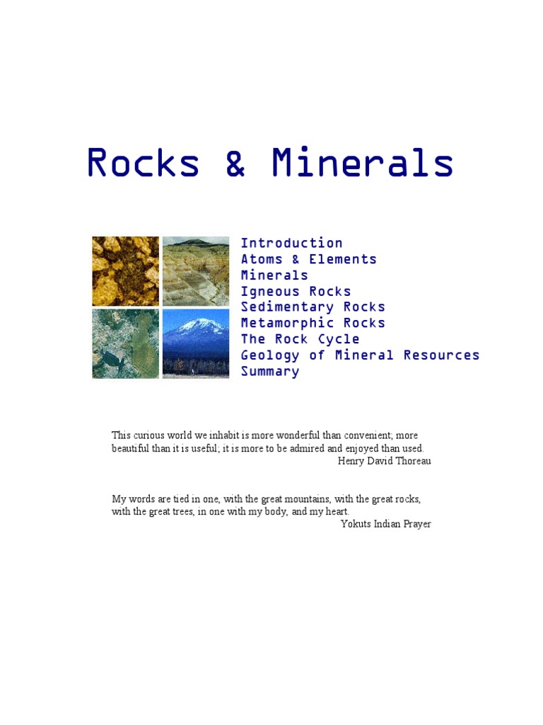 Understanding Rocks and Minerals | PDF | Rock (Geology) | Igneous Rock