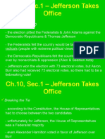 CH 10 Sec 1 Jefferson Takes Office