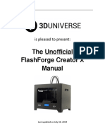 Unofficial FlashForge Creator X Manual