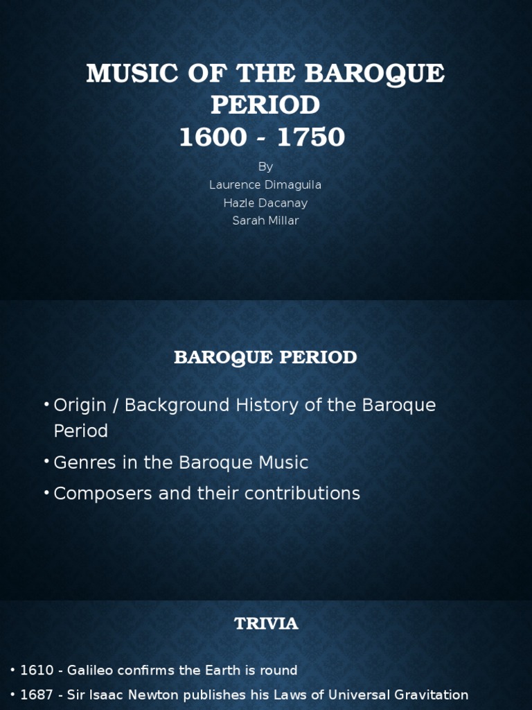 Overview of Baroque Music (1600-1750) | PDF | Baroque Music | George ...