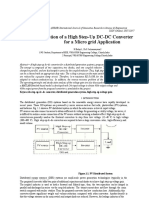 Matlab Simulation of A High Step-Up DC-DC Converter For A Micro Grid Application