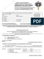 Comelec - Application and Membership Form