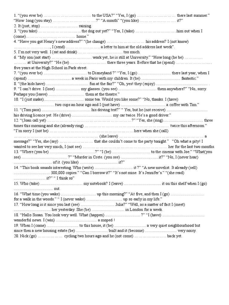 Past Simple Vs Present Perfect | PDF