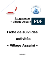 Fiche de Suivi Village Assaini