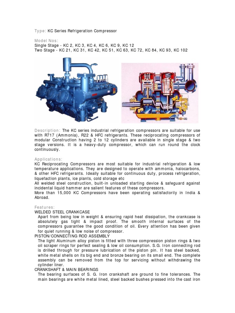 KC | PDF | Cylinder (Engine) | Gas Compressor