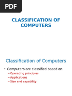 Classification of Computers