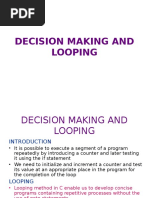 Decision Making and Looping