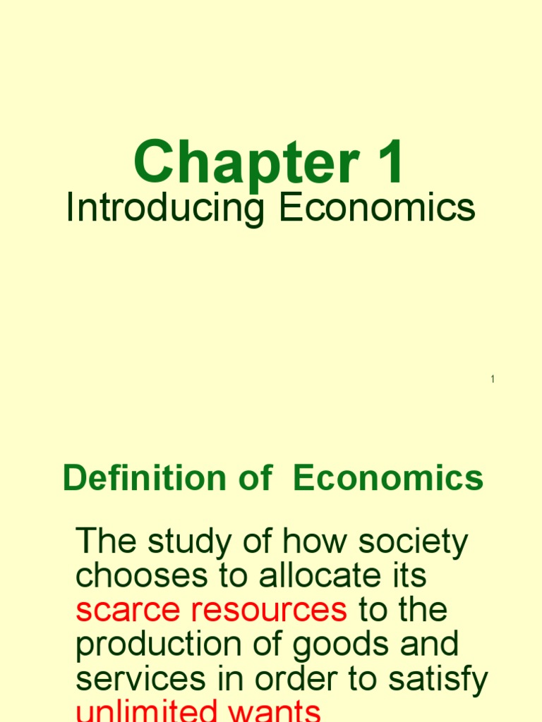 Introduction to Economics Concepts | PDF | Factors Of Production ...