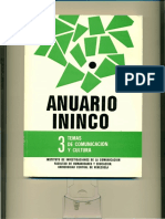 Anuario Ininco Temas de Comunicación y Cultura. Vol3. 1990.