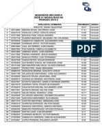 Indice Academico de Ing. Mecanica